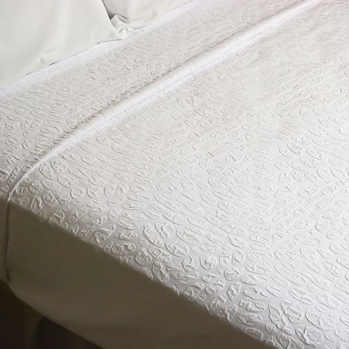 Kartri Impressions Santorini Decorative Top Sheet, Queen/Full 96x98, White